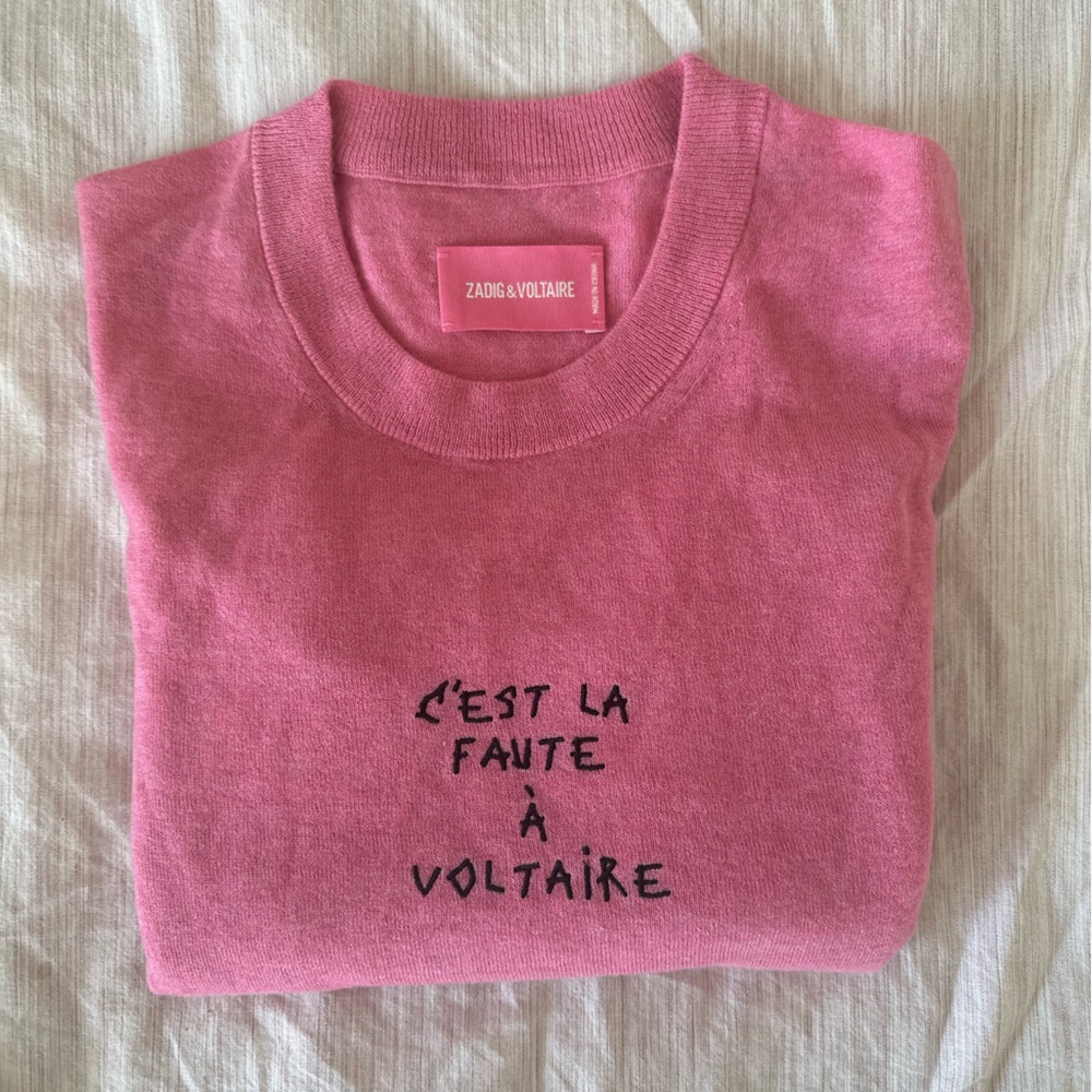 Zadig & Voltaire Pink 100% Cashmere Sweater